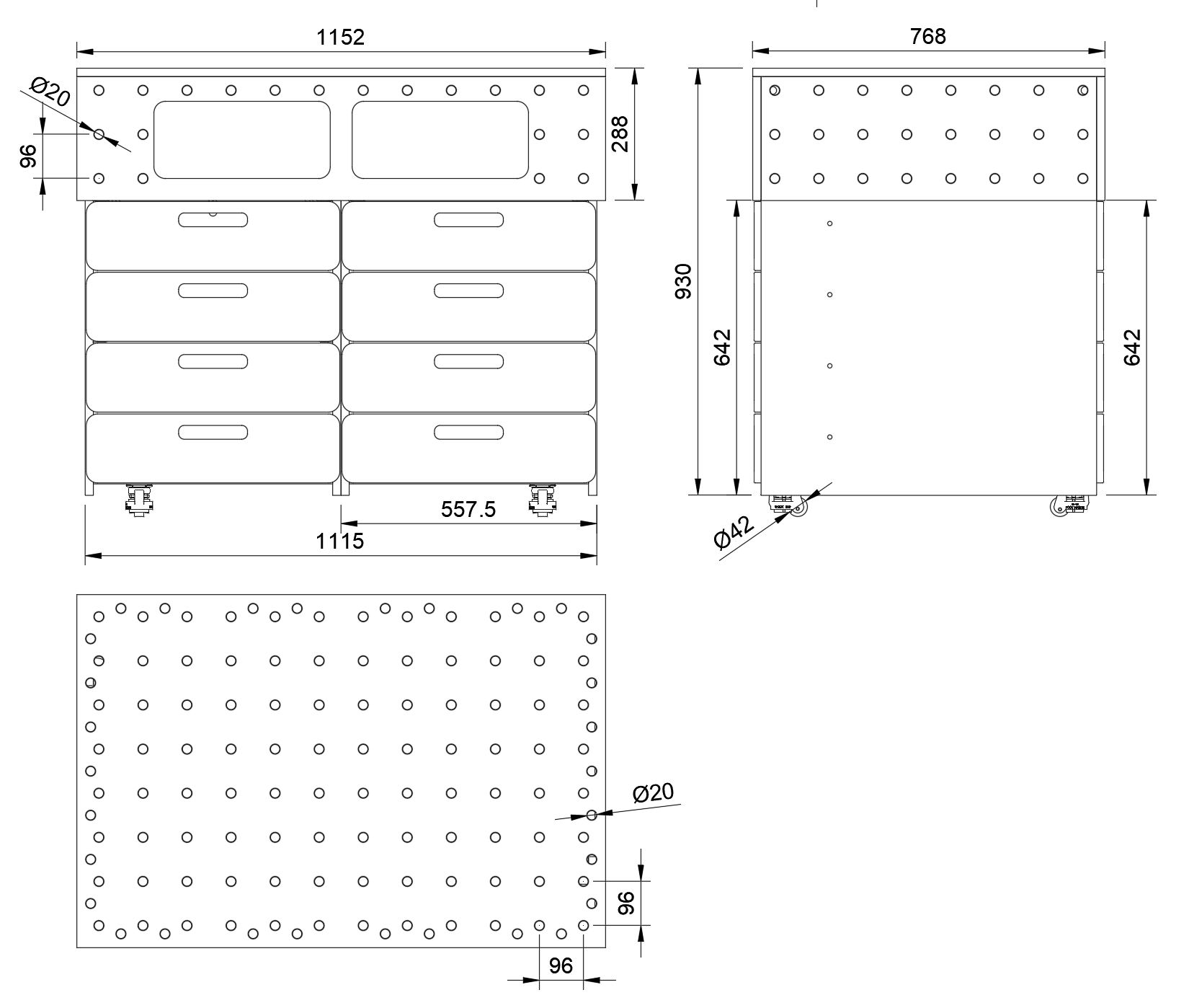 Double Drawer Workbench