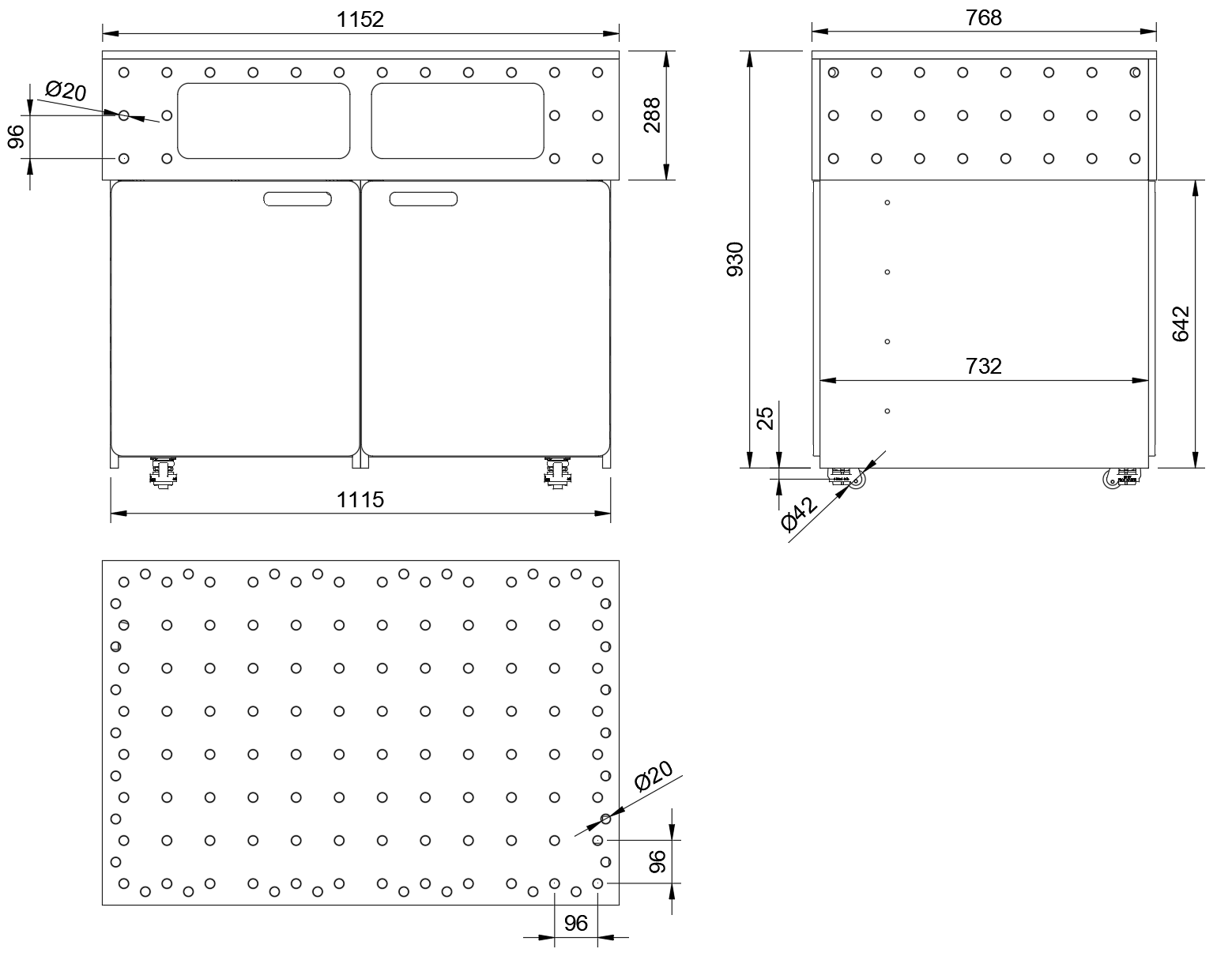 Double Cupboard Workbench
