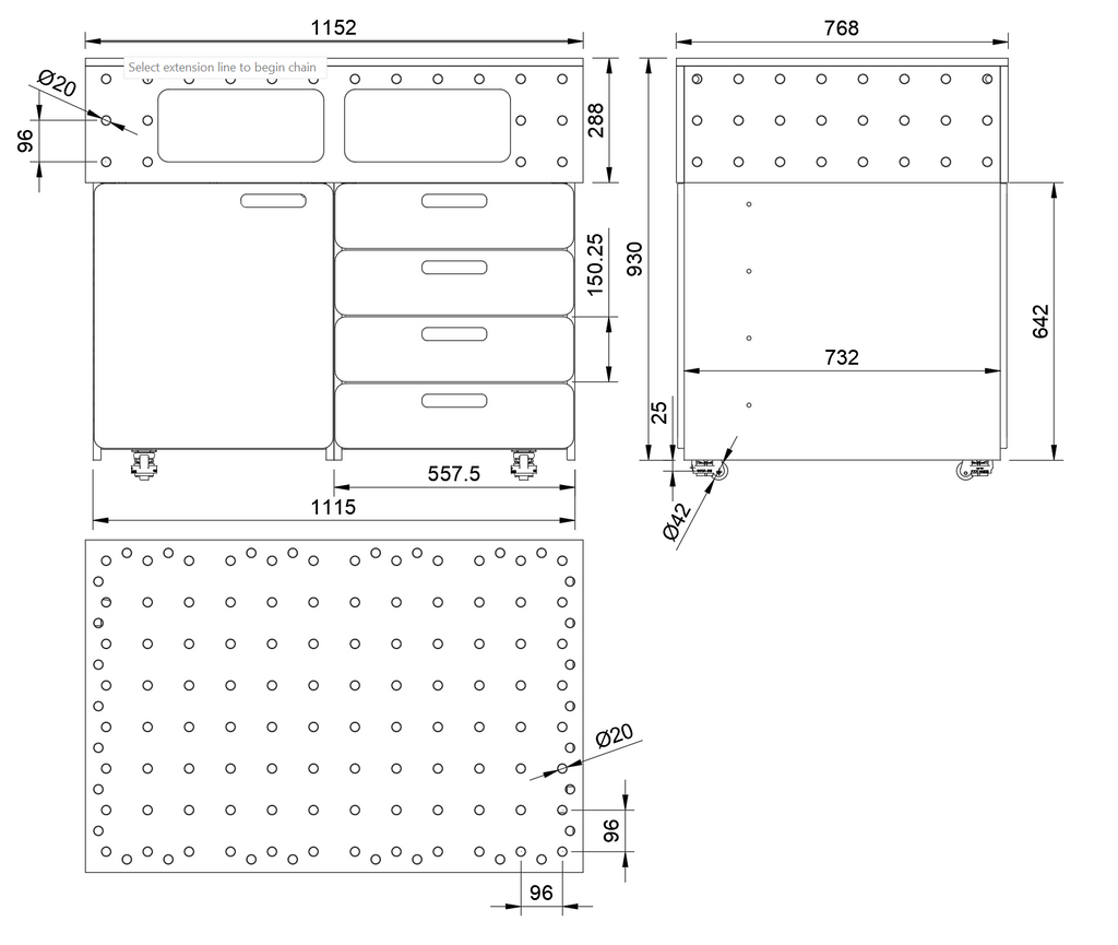 Cupboard & Drawer Workbench